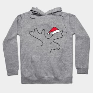 Moose Reindeer Santa Claus Christmas Elk Christmas Hoodie